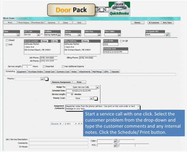 screenshot of DoorPack Software